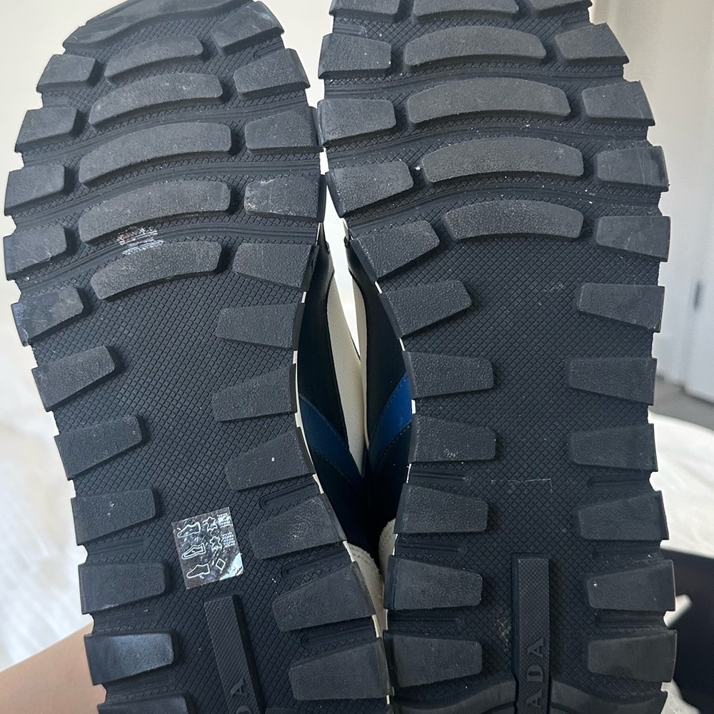 Prada Men's Black, White, and Gray Sneakers - Picture 10 of 15